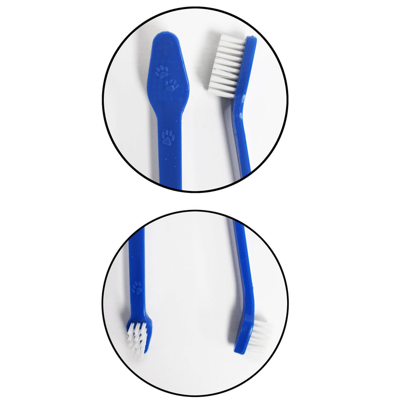 [Australia] - Duke's Pet Products Two-Piece Dog Toothbrush Set: Double Sided Canine Dental Hygiene Brushes with Long 8 1/2 Inch Handles and Super Soft Bristles 