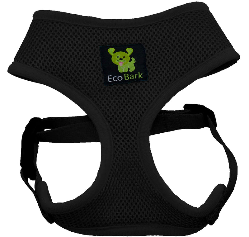 EcoBark Dog Harness Soft Gentle No Pull No Choke Dog Harnesses Double Padded Halter Ultra Cushion Walking Breathable Mesh Dog Vest for Puppies XS Small Medium Large XL Black 3. Medium-10 to 17 lbs - Neck Up to 12.5 in - PawsPlanet Australia