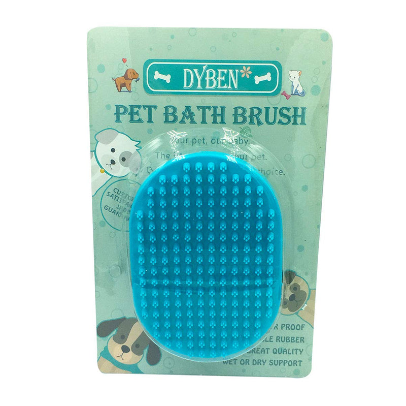 [Australia] - DYBEN Pet Bath Brush/Dog Shedding Brush/Soft Bristles Brush with Massage Teeth/Curry Shampoo Washing Brush/Dog Bath & Massage Brush for Pets with Short and Long Hair Green 