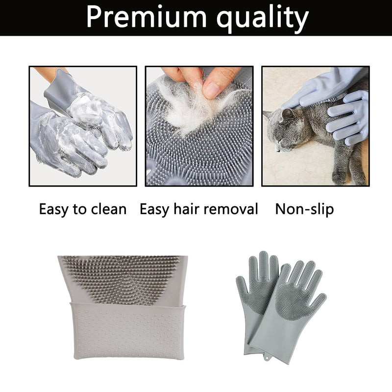 Cat Bathing Bag, Gray White Cat Shower Net Pet Bag Gray Grooming Gloves Pets Nail Clippers, Cat Shower Washing Carrier Restraint Bags, Pet Supplies Cats Things for Bathing Nail Trimming 3 Pieces - PawsPlanet Australia