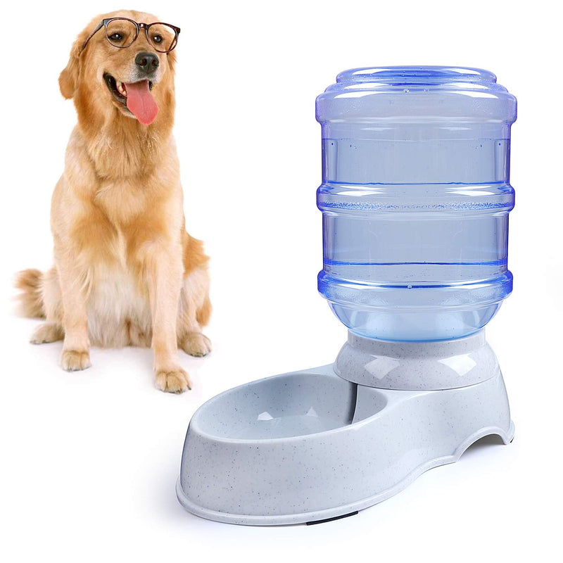 Pet Water Dispenser Station - 1 Gal Replenish Pet Waterer for Dog Cat Animal Automatic Gravity Water Drinking Fountain Bottle Bowl Dish Stand - PawsPlanet Australia