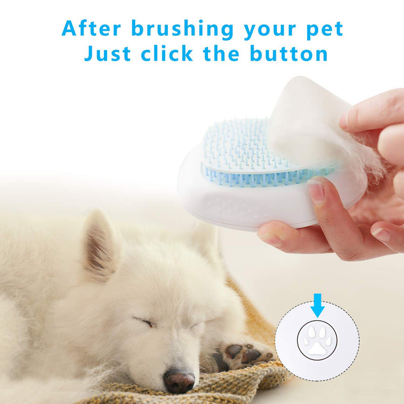 [Australia] - SYOSIN Dog Brush and Cat Brush,Pet Self Cleaning Slicker Brush for Shedding,Professional Pet Hair Comb for Home Grooming 