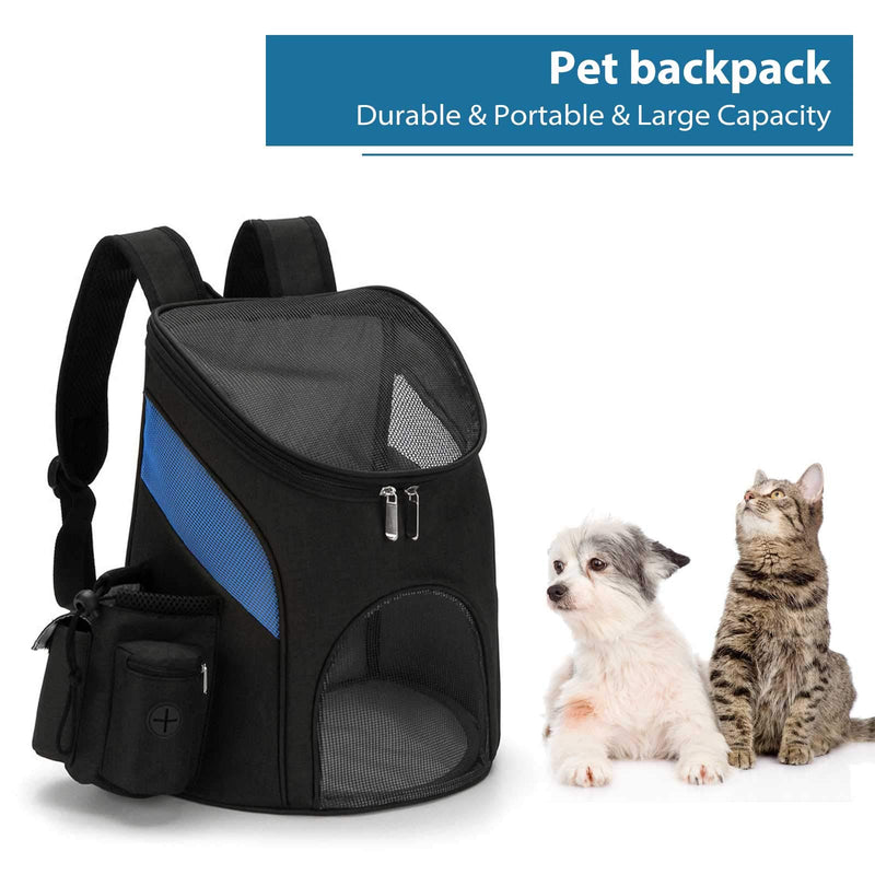 PETCUTE Cat dog carrier backpack small dog carrier bags with removable mat pet travel carrier backpack S within 3kg Gray - PawsPlanet Australia