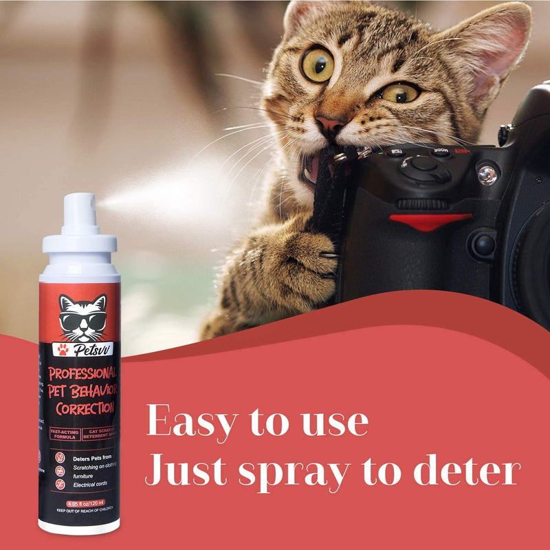 Petsvv Stop Spray for Cat and Dog, Cat Scratching Training Spray Anti Chew Spray for Cats Protect Your Pets and Furniture Healthy 120 ml - PawsPlanet Australia