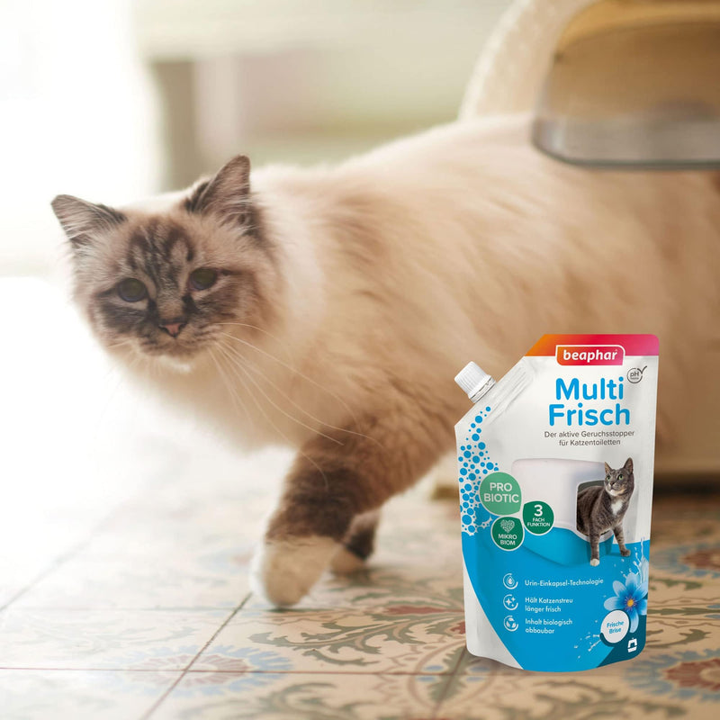 Beaphar Multi Fresh - Odor neutralizer for cat litter boxes - Extends the shelf life of cat litter - Fresh breeze scent - 400 g 400 g (pack of 1) Fresh breeze - PawsPlanet Australia