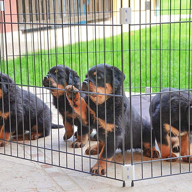 Ferplast Puppy fence DOG TRAINING indoor fence, folding mesh, Anti-slip feet, Sturdy coated metal, Ergonomic handles, 80 x 80 x h 62 cm - PawsPlanet Australia