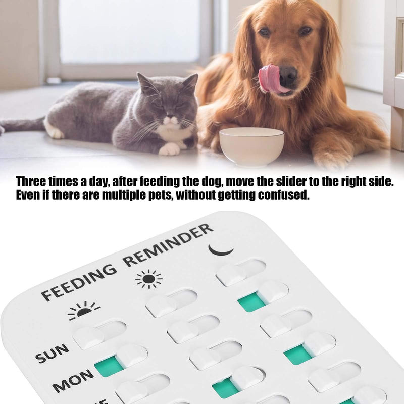 Dog Feeding Reminder Magnetic Reminder Sticker Daily Indication Pet Feeding Chart Chart 3 Times A Day Reminder for Your Puppy Dog Cat(White) White - PawsPlanet Australia