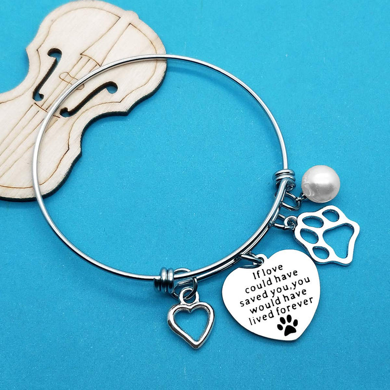 Pet Memorial Bracelet Gift If Love Could Have Saved You You Would Have Lived Forever Bracelet Loss of Pet Gifts Sympathy Gifts for Loss of Dog in Memory of Cat Gift - PawsPlanet Australia