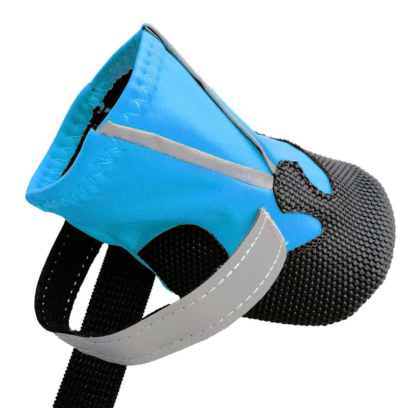 Lurowo Protective Dog Boots, Set of 4 Waterproof Dog Shoes with Safe Reflective Straps, Paw Protectors for Small, Medium and Large Dogs Blue+Black (S) S - PawsPlanet Australia