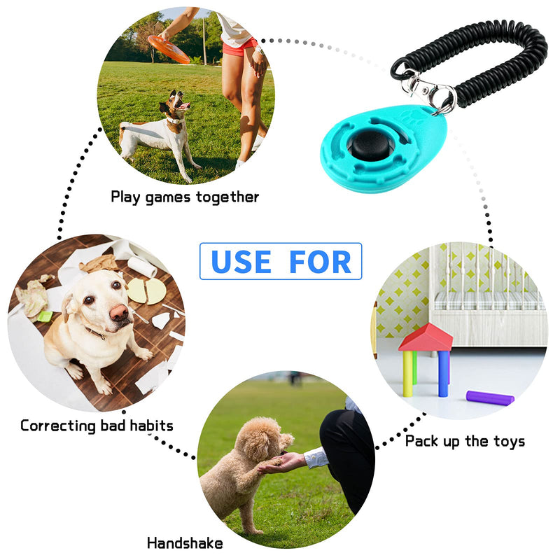 Frienda Dog Treat Bag and 2 Pieces Pet Training Clicker, Portable Puppy Treat Pouch Dog Adjustable Training Clickers with Wrist Strap Multi-Purpose Pet Training Pouch for Walking, Hiking - PawsPlanet Australia