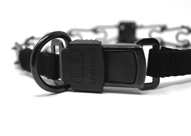 Herm Sprenger Black Stainless Steel Prong Dog Training Collar with Quick Release Buckle Ultra-Plus Pet Pinch Collar No-Pull Collar for Dogs Made in Germany 16in (40cm) x 2.25mm - PawsPlanet Australia