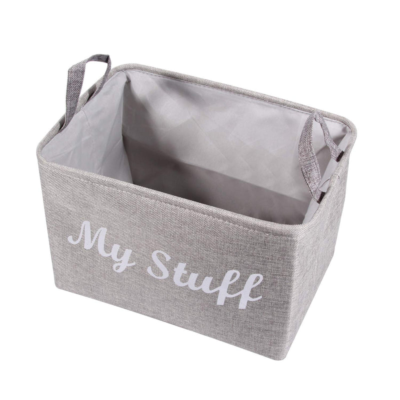 CHARMDI Storage Basket, Fabric Storage Boxes with Carry Handles, Large Storage Bins Organizers for Toys, Clothes, Closet, Bedroom, Kids, 2 Pack, Grey - PawsPlanet Australia