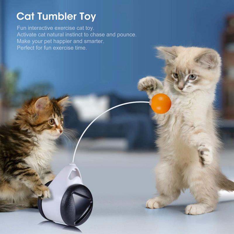 PChero Innovative Cat Toys, Balance Cat Chasing Toy Self Rotating Cat Ball for Pets Cat Kitten - PawsPlanet Australia