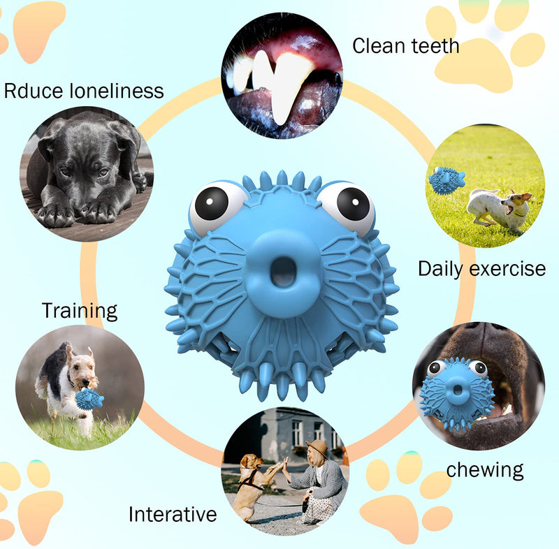 Dog Toys for Aggressive Chewing, Large Medium-Sized Dog Tooth Grinding Toy, Sturdy Dog Squeak Toy, Soothe Dog Anxiety, Natural Rubber, Milk Flavor Clean Teeth Puzzle, Slow Food Dog Toy - PawsPlanet Australia