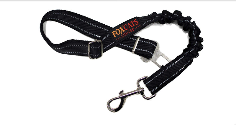 [Australia] - Foxcats Limited Dog Seat Belt, Dog Cat Car Safety Seat Belt Harness Adjustable Leads Harness for Cars Vehicle black 