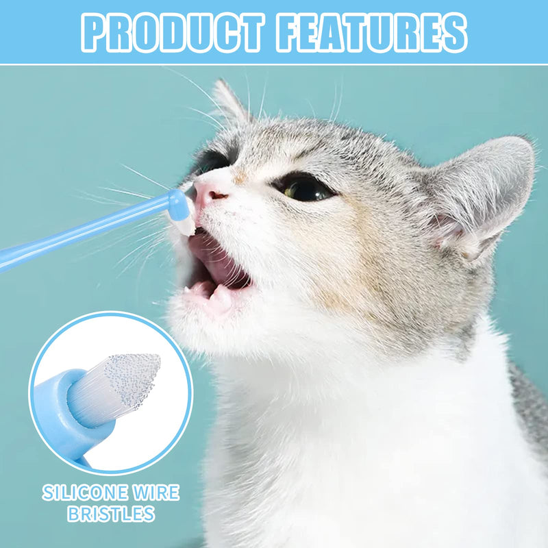 4 PCS Toothbrushes for Dogs Soft Bristles Pet Toothbrushes Durable Cat Toothbrush Dental Care Set for Dogs Puppy Toothbrush for Removing Food Residue Dog Teeth Cleaning Set - PawsPlanet Australia