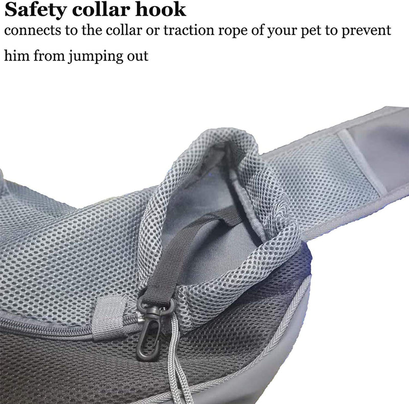 Autlet Adjustable Pet Dog Sling Carrier Breathable Mesh Travel Safe Sling Bag Carrier for Dogs Cats, Dog Sling for Small Dogs Cats Below 5lb. black - PawsPlanet Australia