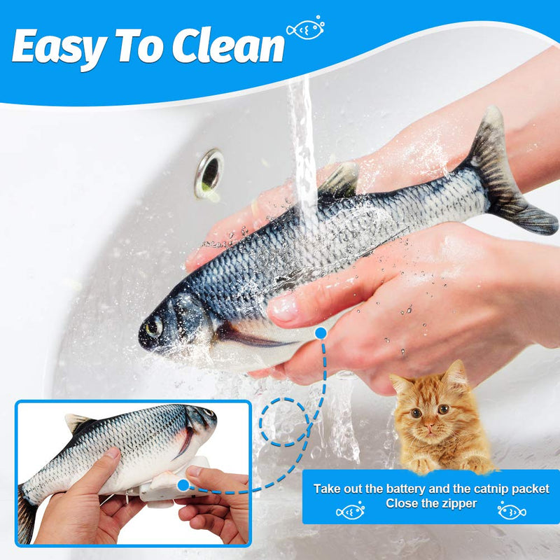 Floppy Fish Cat Toy, Realistic Flopping Fish Cat Toy, Interactive Cat Toys for Indoor Cats, Moving Fish Cat Toy, Kitten Toys, Catnip Toy, Cat Chew Toy, Automatic Cat Kicker Toy for Kitty Exercise Carp - PawsPlanet Australia
