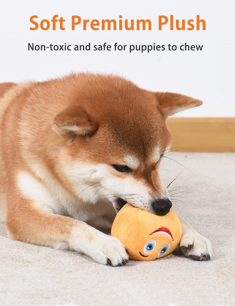 Dog Toys, 8 Pack Soft Stuffed Plush Balls Pet Chew Squeake Toy , Interactive Fetch Play for Small Medium Pets - PawsPlanet Australia