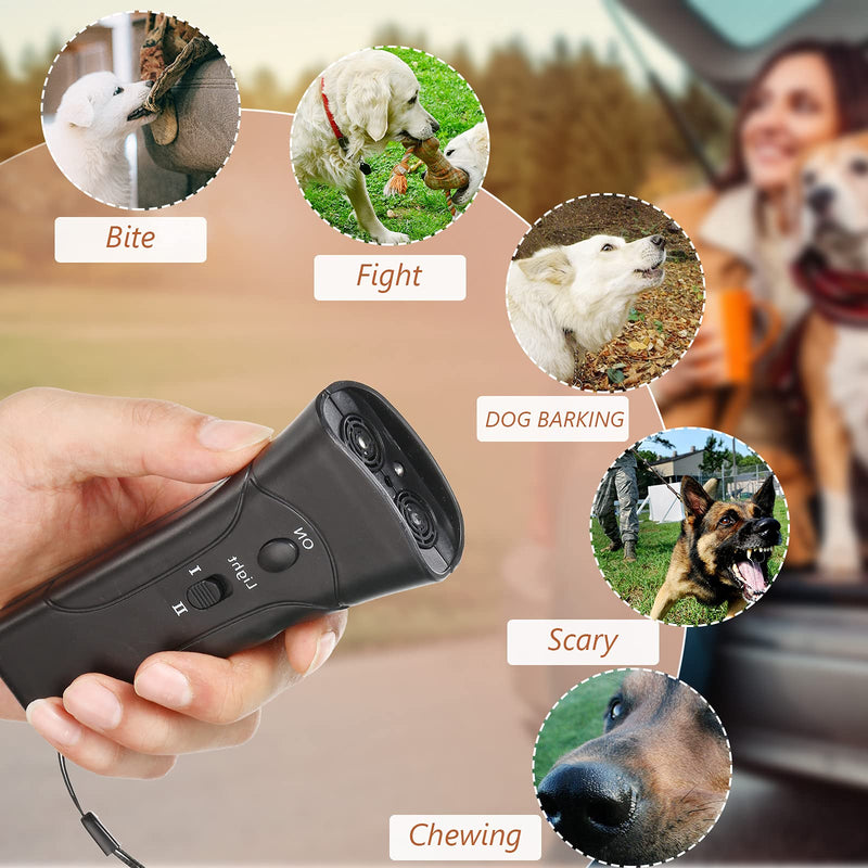 Handheld Dog Repeller Trainer Dual-Channel Dog Repeller Ultrasonic Handheld Dog Training Tool to Avoid Dog Barking Device for Dog Training and Walking - PawsPlanet Australia