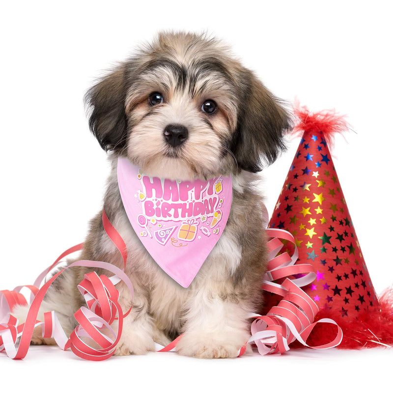 [Australia] - Moropaky Dog Bandanas Birthday Bandana Boy Girl Triangle Scarf for Small Medium Large Dogs Cats Pets 