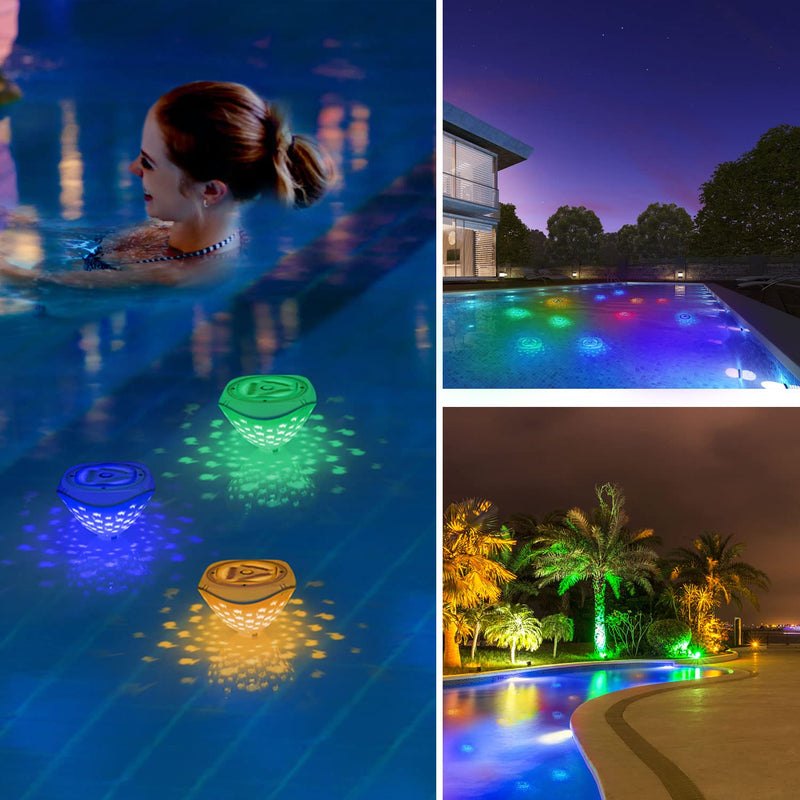 Bathtub Disco Light Waterproof Led Bath Lights RGB Floating Underwater Disco Light for Bathing Time, Ponds, Pools Party - PawsPlanet Australia