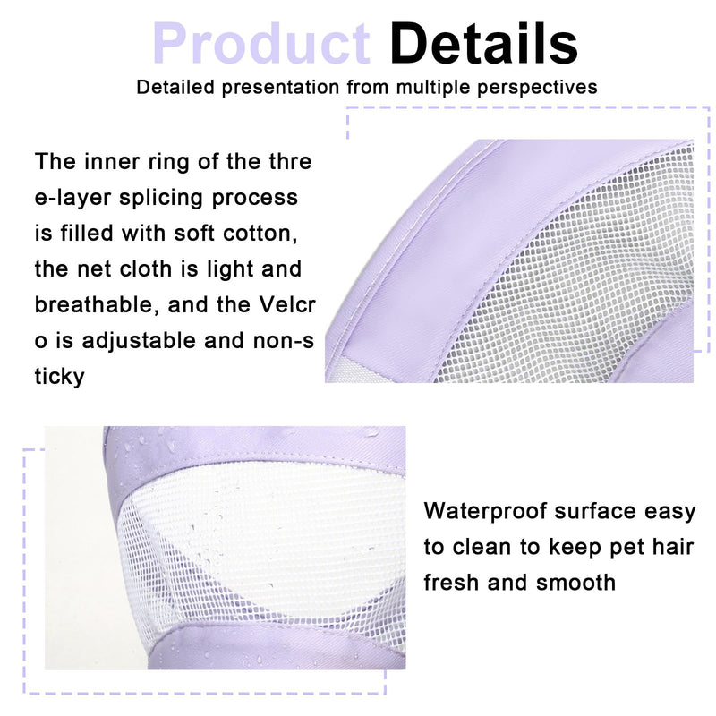 Neck brace for pets, cat collar: YIDM collar for dogs, collar, adjustable dog collar, dog collar, leak protection for dogs after operation, prevents biting, scratching, purple M - PawsPlanet Australia