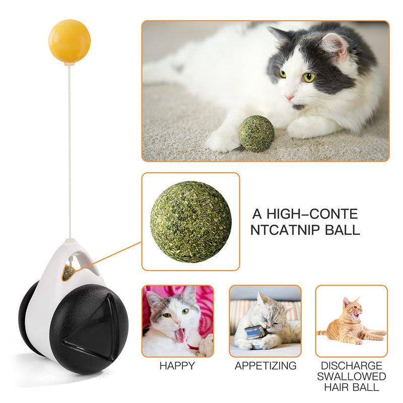 DGGHOMY Cat Toys for Indoor Cats Interactive, Catnip Toys for Indoor Cats Balance Cat Toy, Wheel Training Toys Tumbler Swing Cat Toys Educational Toys Stimulate The Cat's Hunting Instinc - PawsPlanet Australia