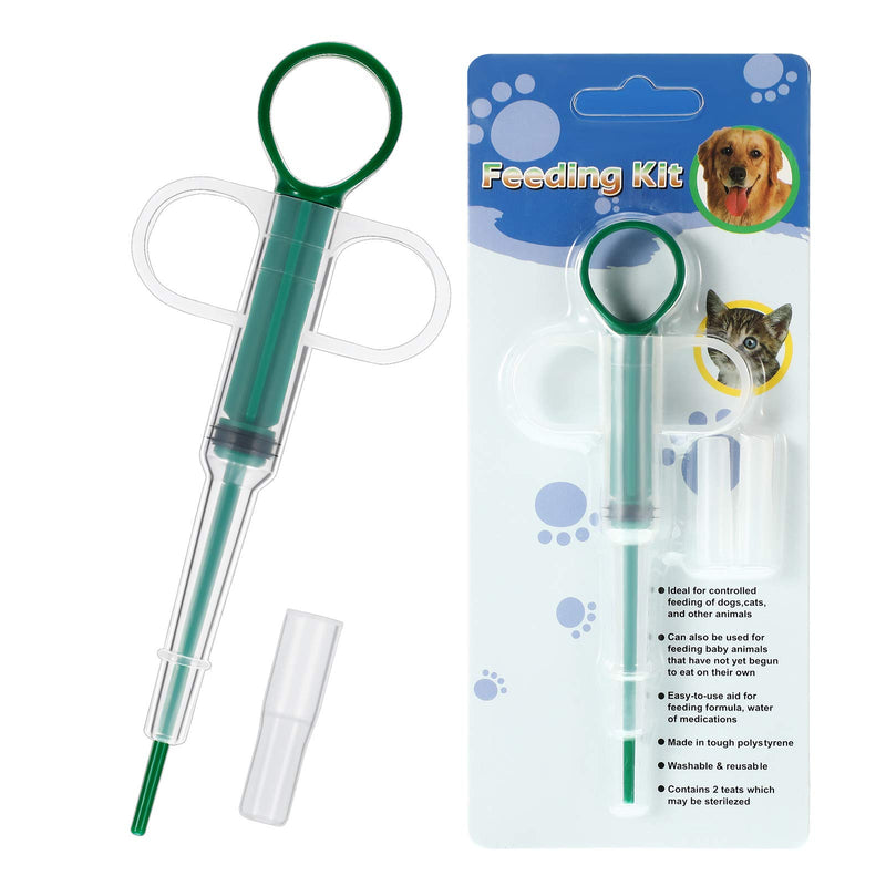 Nuanchu 8 Pieces Pet Syringe Pet Pill Syringe Pet Feeding Syringe Cat Pill Shooter Small Pills Pet Pill Dispenser Syringe Feeders for Cats, Dogs and Small Animals (Green) - PawsPlanet Australia