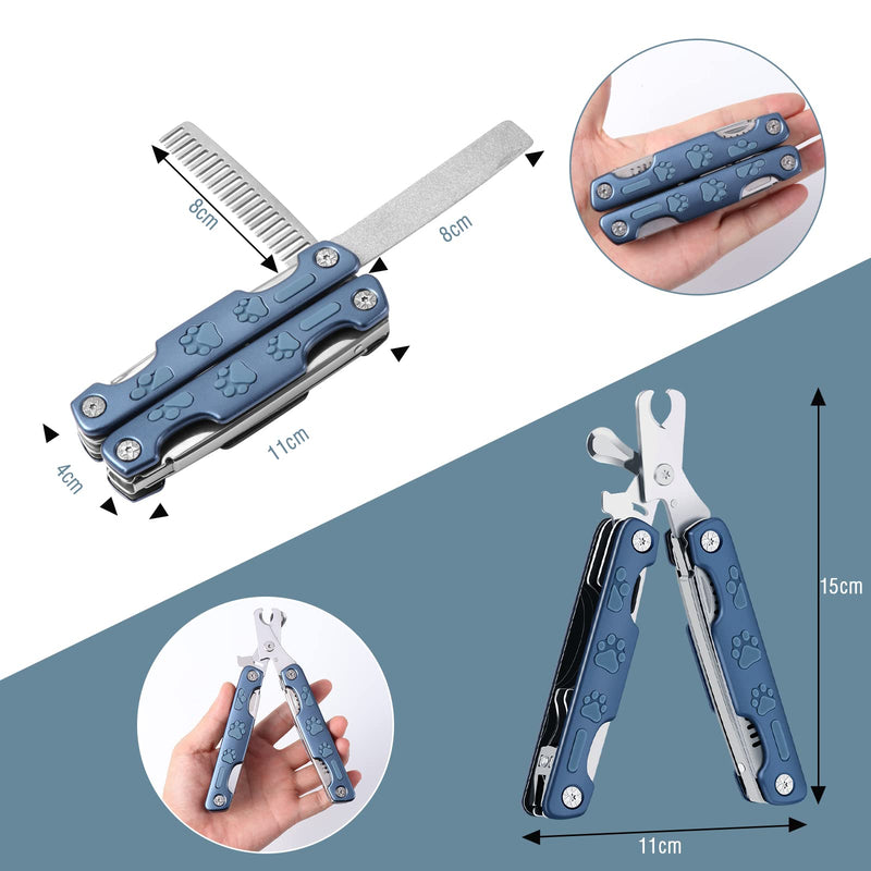Vinabo professional claw scissors for dogs and cats in pet salon quality - claw trimmer, claw care for at home - claw care is easy and safe for home thanks to the spacer - Safety Guard - PawsPlanet Australia
