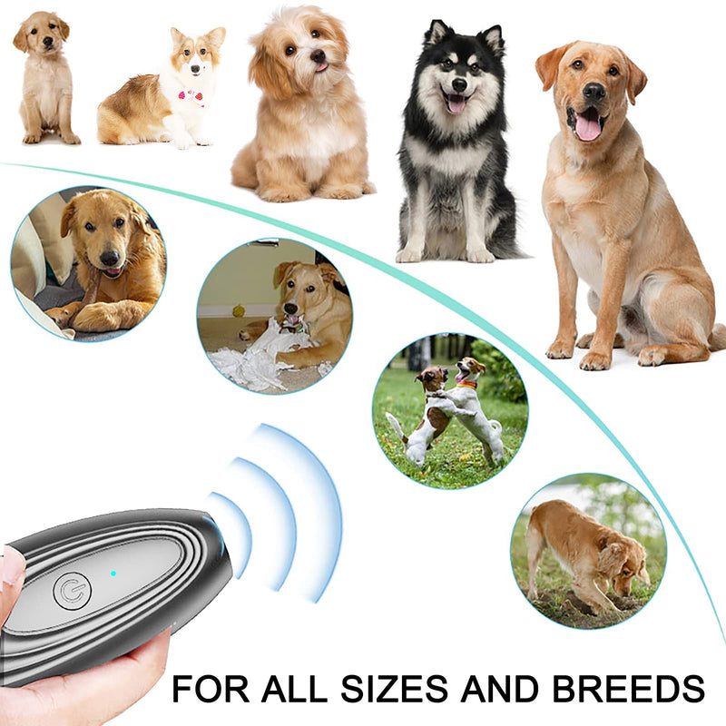 Bestdoggo Portable Ultrasonic Barking Control Device, Anti Barking Dog Barking Deterrent Indoor&Outdoor, Stop Barking Device, Barking Deterrent, Dog Bark Trainer. Grey - PawsPlanet Australia