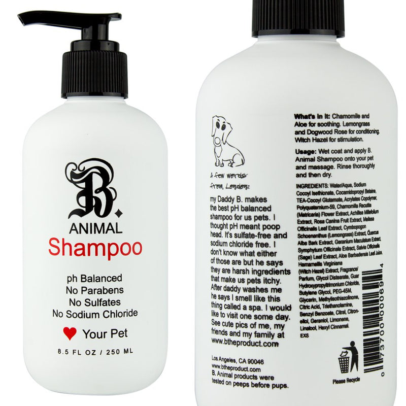 [Australia] - Sulfate Free, Natural Pet Shampoo, Paraben Free For Itchy & Sensitive Skin, Witch Hazel & Wild Chamomile-PH Balanced For Pets-8.5oz. 