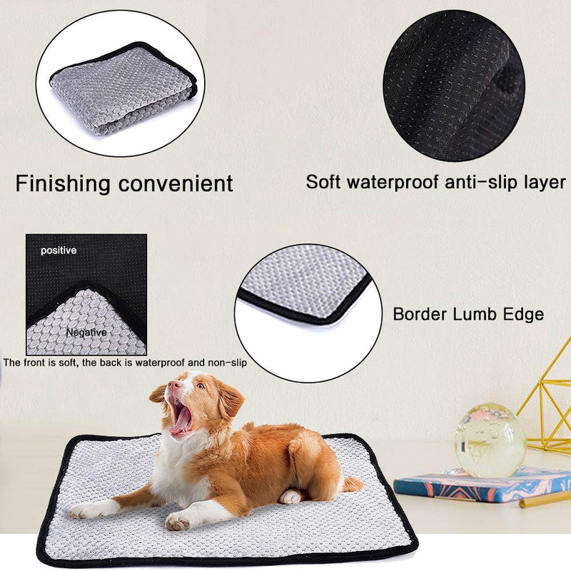 YANGWX Washable Puppy Training Pad Pet Mat, Reusable Pee Pad for Dogs, Anti-Slip Puppy Wee Whelping Pad for Travel, Dog Incontinence Pads for Indoor Outdoor Car(65x50cn,Gray) - PawsPlanet Australia