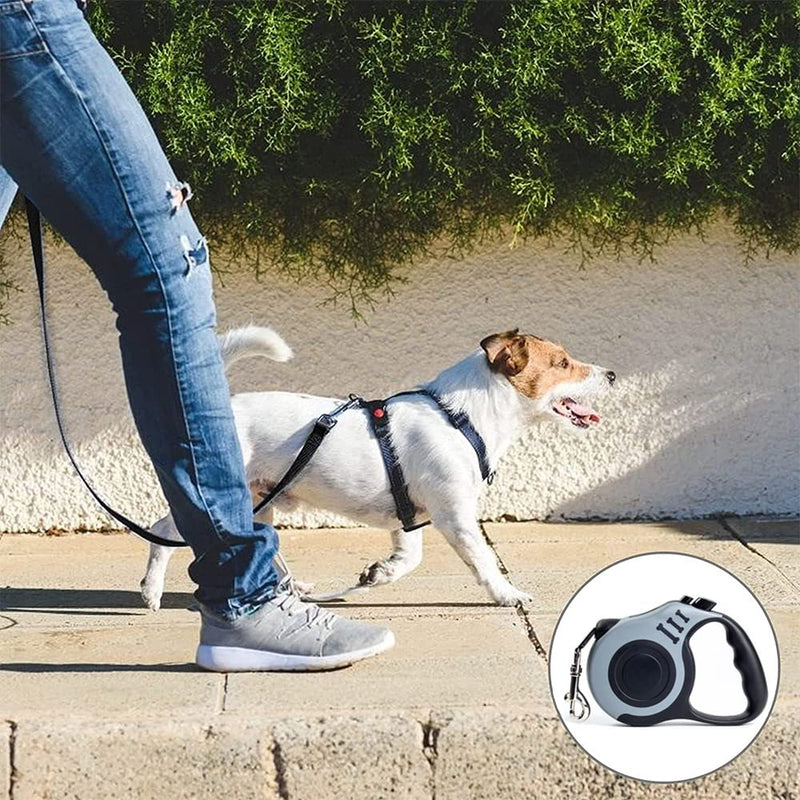 5 m retractable dog leash, dog retractable leash for large dogs, retractable dog leash for small medium-sized dogs, dog leash strap retractable leash, with garbage box and garbage bag, non-slip handle, for dogs up to 20 kg - PawsPlanet Australia