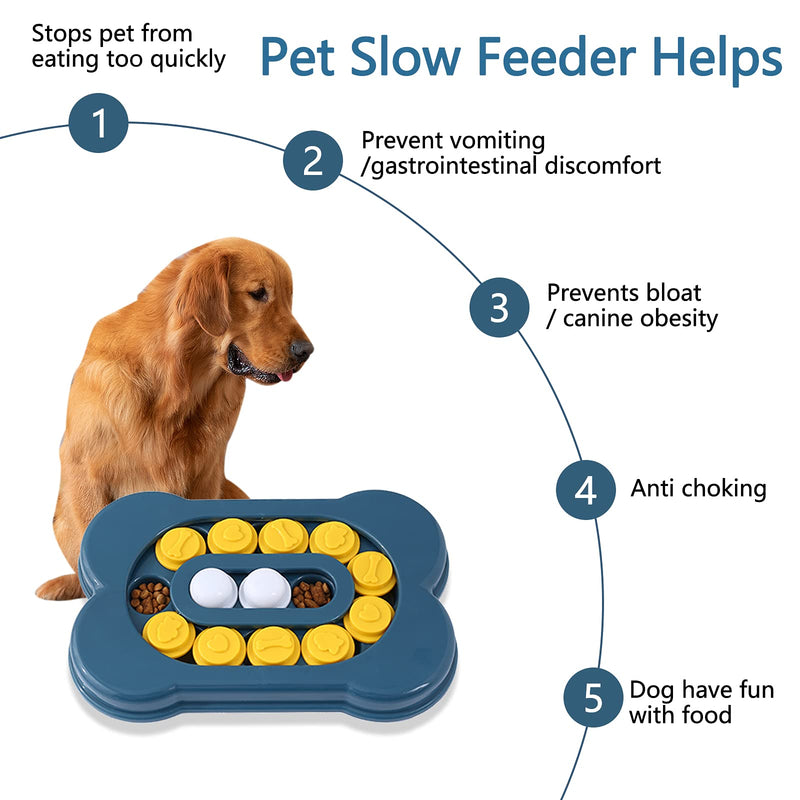 Dog Puzzle Toys - Slow Feeder Dog Bowls - Slow Feeder & IQ Interactive Training Toy - Advanced Treat Dispenser for Puppy Dogs Boredom - Non-Slip Bottom Dog Enrichment Toys - PawsPlanet Australia