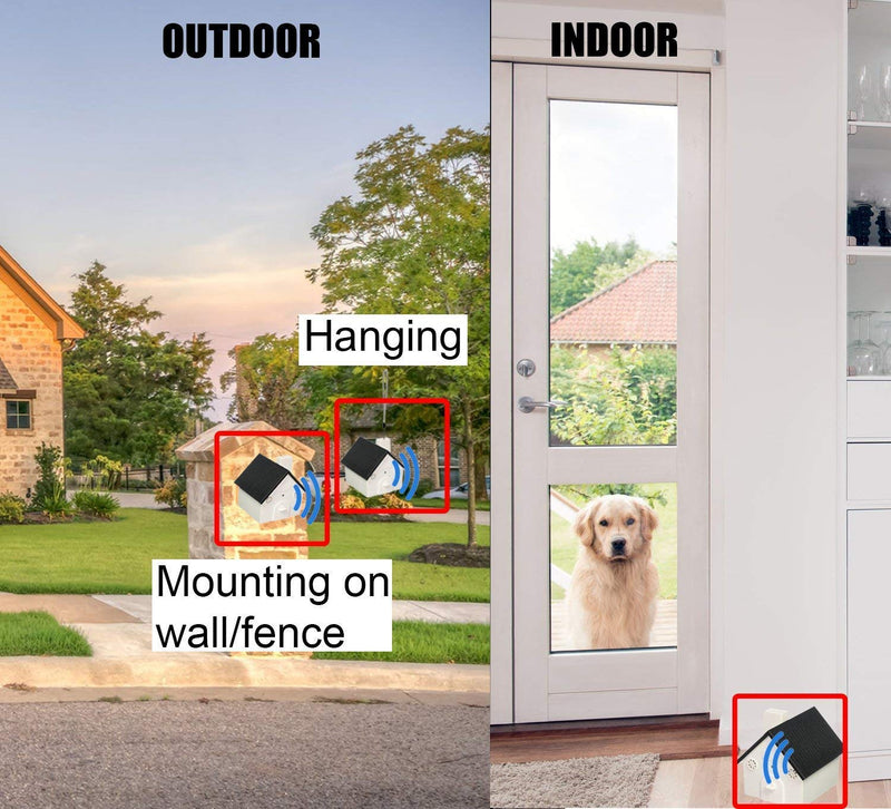 [Australia] - YC° Outdoor Bark Control Device, Anti Barking Device, Ultrasonic Stop Dog Bark Deterrents with Adjustable Ultrasonic Level Control Sonic Bark Deterrents Up to 50 Ft. Range Safe for Dogs black 