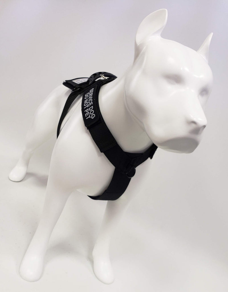 [Australia] - Activedogs No Pull Service Dog Strap Harness - Front D-Ring - Release Buckle Loop Straps & Back Plate for Patches - Fully Adjustable Form Fitted Med/Large (girth 22"-32") 