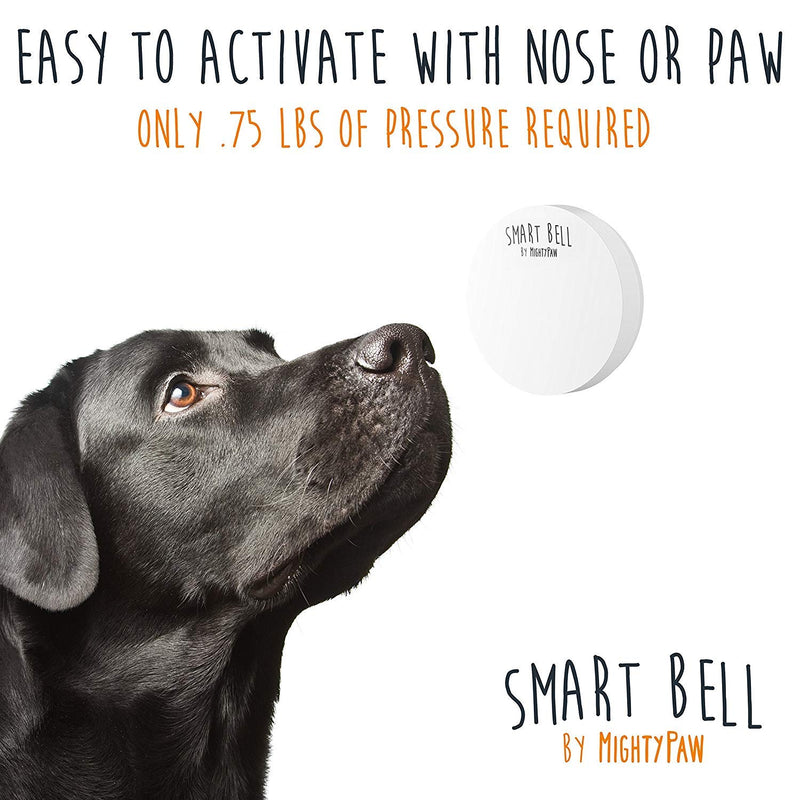 Mighty Paw Smart Bell 2.0, Dog Potty Communication Doorbell, Super-Light Press Button Doorbell 1 Activator White - PawsPlanet Australia