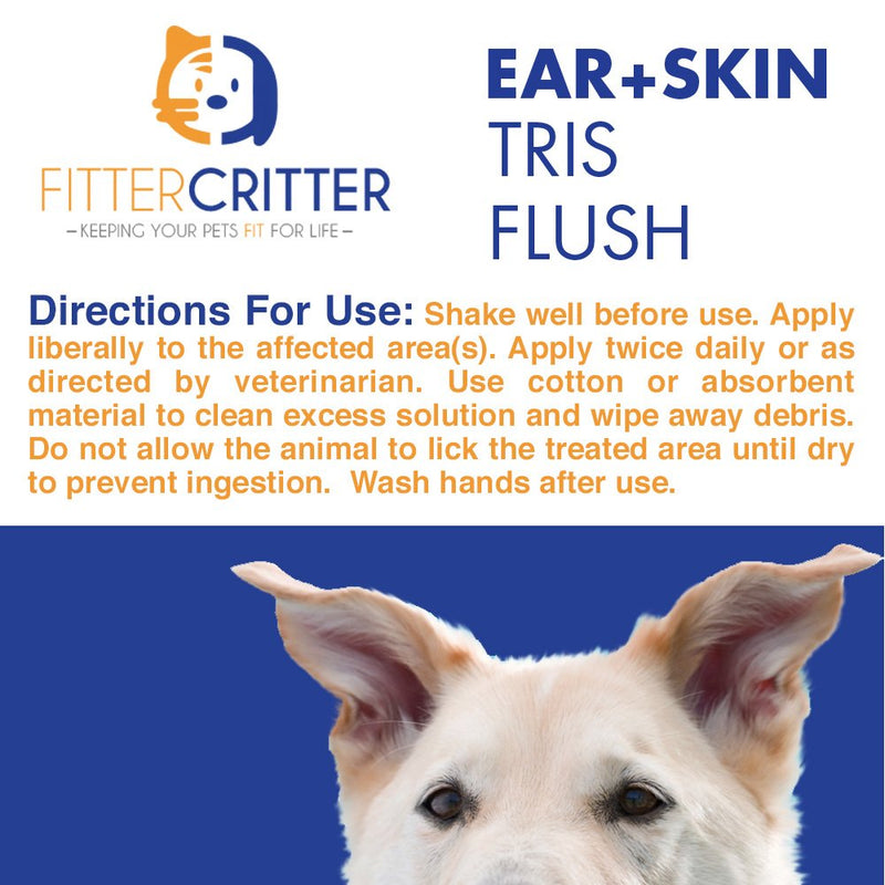 Fitter Critter Dog Ear Mite Treatment - Antiseptic Ear Cleaner Medication Keto-C Tris Flush - Effective Against Mites Ringworm Pyoderma Yeast - Antifungal & Antibacterial - Eliminates Odor - PawsPlanet Australia