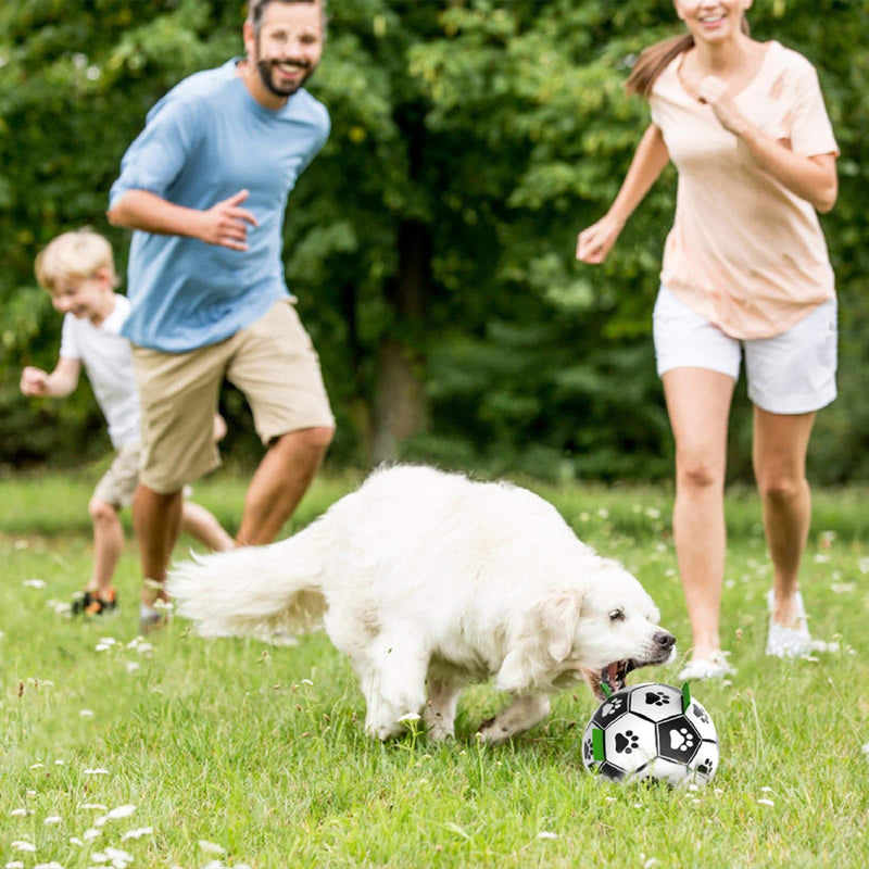 Dog Football Toy with Grab Tabs, Toy Ball For Small and Medium Dogs Training Product Supplies, Interactive Dog Soccer Ball Toys for Tug of War - PawsPlanet Australia