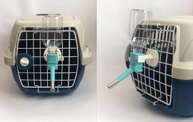Choco Nose Patented No-Drip Dog Water Bottle/Feeder for Toy Breed to Large Sized Dogs/Cats/Rabbits/Chinchillas/Detachable Pet Food Bowl/for Cages, Crates or Wall Mount/Mess Free Leak-Proof Nozzle Aqua Large Rabbits-Chinchillas-Toy Breed Dogs - PawsPlanet Australia