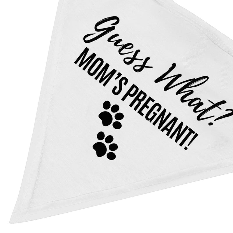 Pregnancy Announcement Dog Bandana - Guess What? My Mom is Pregnant Reveal Scarf - Washable Pet Accessories Made with Soft Cotton - Fits Small to Large Pups - Cute Guess What? Mom Is Pregnant - PawsPlanet Australia