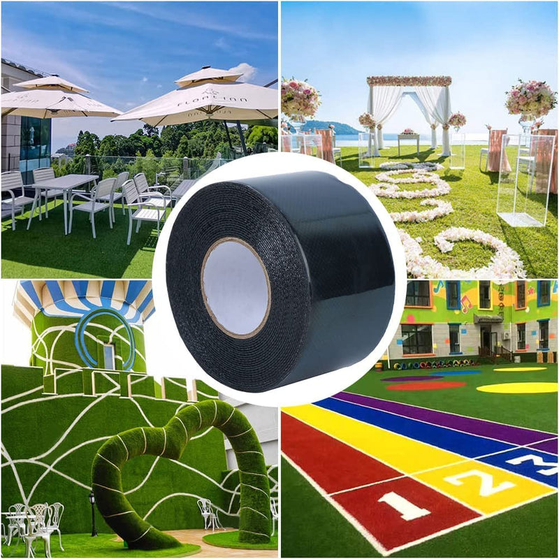 Double-Sided Artificial Turf Tape, Self-Adhesive Artificial Grass Seam Tape, Synthetic Turf Tape for Lawn Outdoor Carpet Jointing and Connecting Fake Grass - 2In x 16FT - PawsPlanet Australia