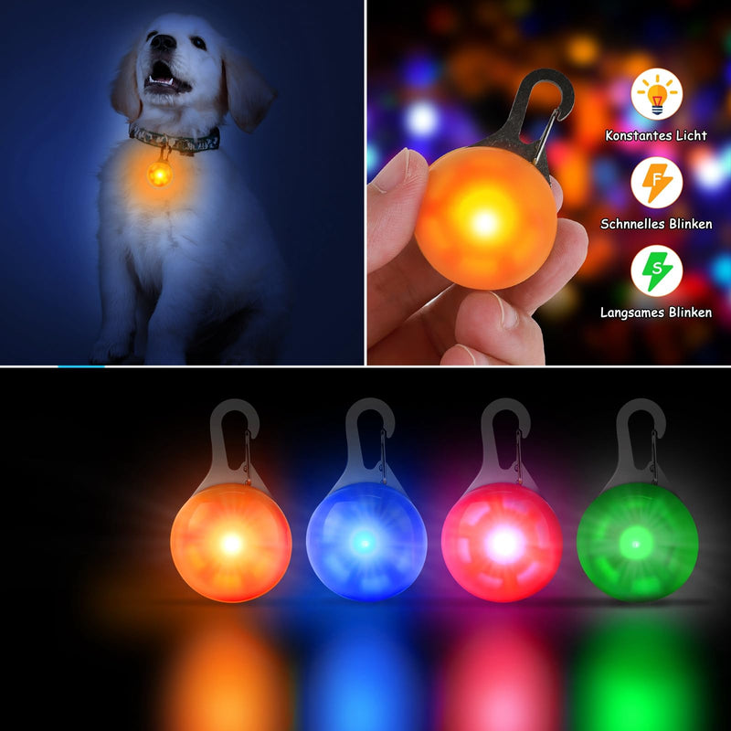 AHJ 5pcs light collar dog safety flashing light LED clip-on light pendant pet with 3 flashing modes, flashing light school bag, safety light for dogs, cats, children, cyclists - PawsPlanet Australia