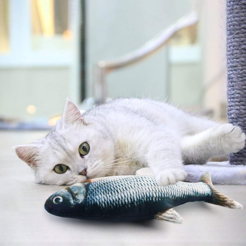 B bangcool Flopping Fish Cat Toy - USB Rechargeable Catnip Toys Moving Cat Kicker Fish Toy Interactive Cat Toys for Indoor Cats - PawsPlanet Australia