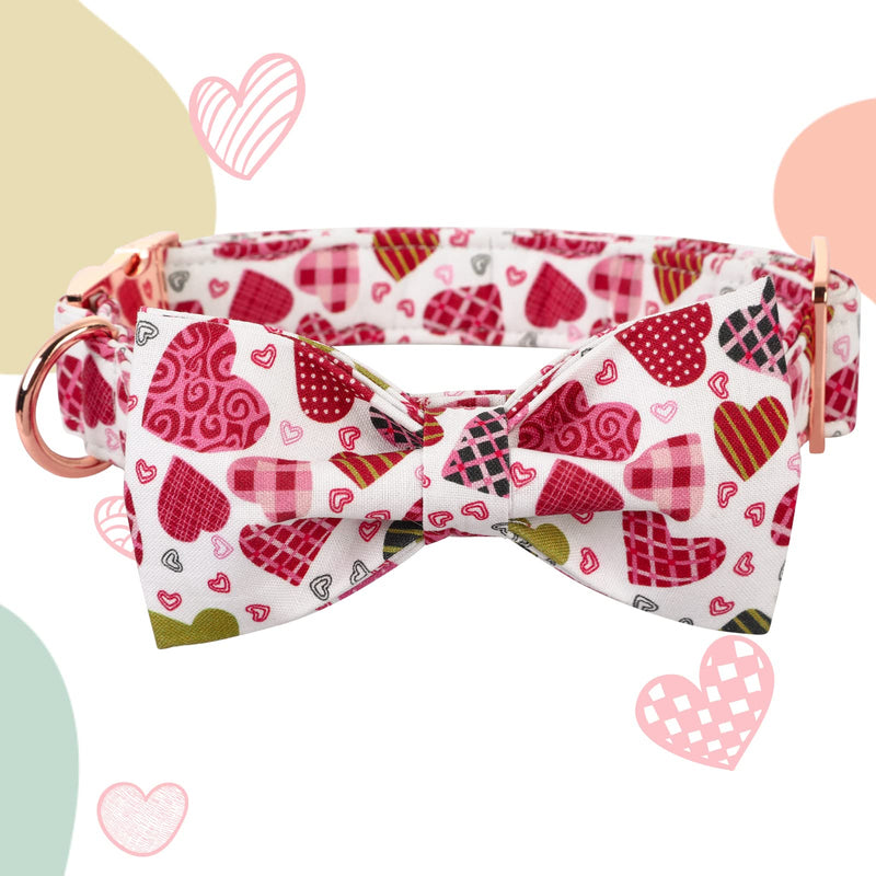 Lionheart glory Dog Collar, Adjustable Dog Collar with Bowtie, Pet Gift Collar for Dog Soft Bowtie Dog Collars for Small Medium Large Dogs X-Small (Pack of 1) Heart Cookies - PawsPlanet Australia