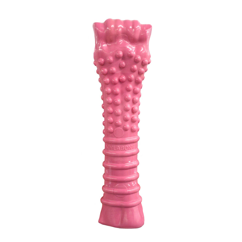 [Australia] - Nylabone Power Chew Extreme Chewing Breast Cancer Awareness Pink Power Chew Textured Dog Toy Chicken Souper 