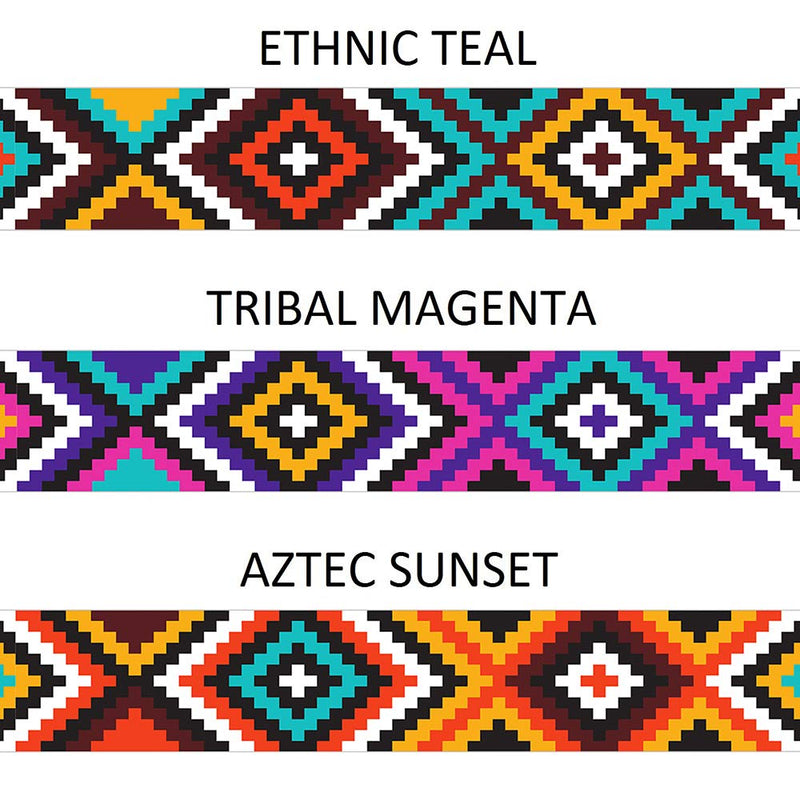 [Australia] - CollarDirect Aztec Dog Leash Nylon Tribal Pattern Cat Pet Leashes for Small Medium Large Dogs Puppy Lead 5 FT Long for Walking Aztec Sunset M 