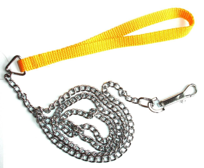 [Australia] - k0970 Dog Pet Puppy Leash Training Lead Chain w/Nylon Handle Swivel Hook 48" Blue OR Yellow 