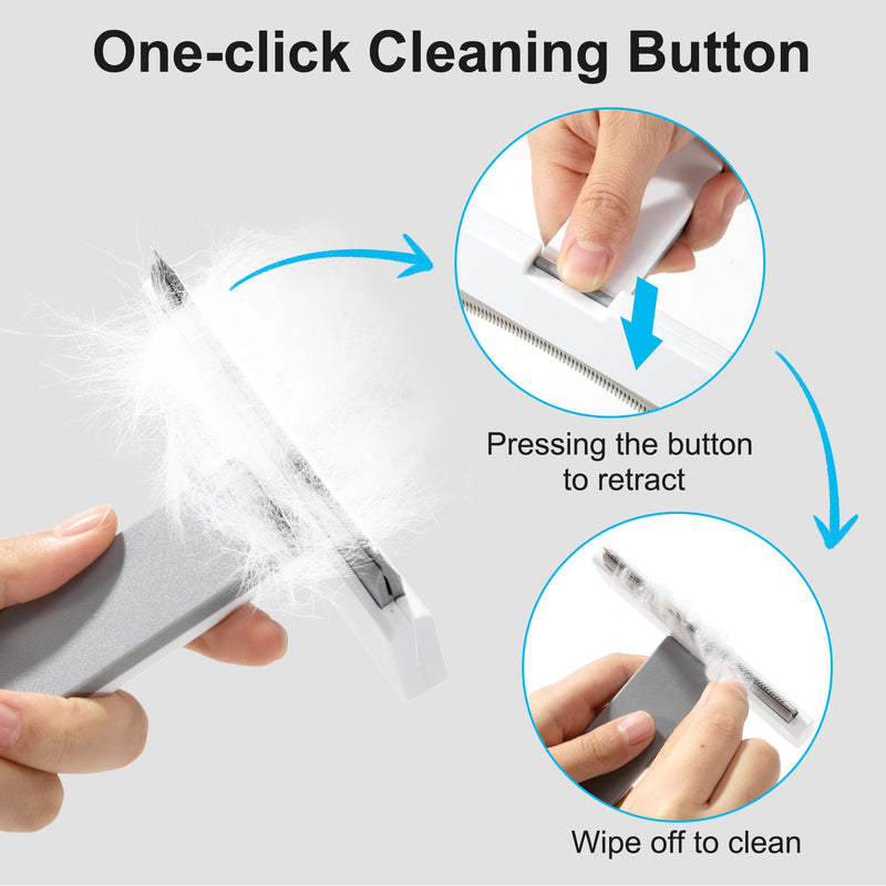 Pet brushes self-cleaning dog brush & cat brush undercoat brush for dogs and cats grooming and hair removal - PawsPlanet Australia